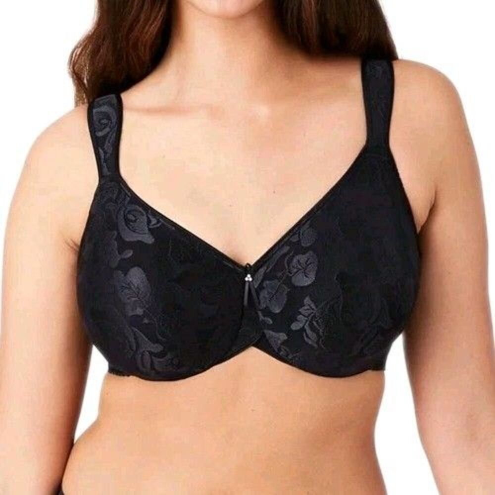 Wacoal Awareness Bra 85567 Size 34C Black Full Coverage Underwire Unlined 34 C